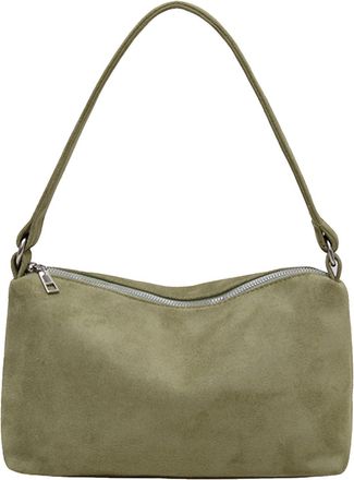 Generic Suede Square Bag Retro Shoulder Bag Simple Underarm Bag Commute Handbag (Green)