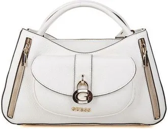 Guess Womens Satchel White Polyurethane Satchel-bags