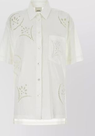 Isabel Marant modal blend bilya shirt with embroidered detailing