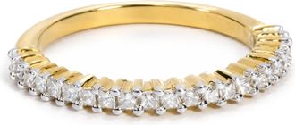 House of Brilliance 10K Yellow Gold Plated.925 Sterling Silver 1/3 Cttw Diamond Band Ring