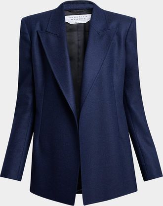 Gabriela Hearst Mairi Wool-Cashmere Open-Front Blazer Jacket
