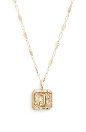 Miranda Frye Harlow Initial Pendant Necklace in Gold - J at Nordstrom