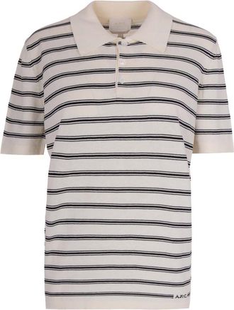 A.P.C. Black & White Stripes Polo