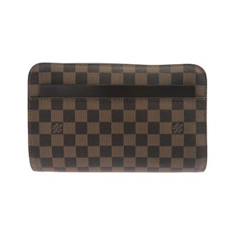 Louis Vuitton Ebene Coated Canvas Clutch Bag (Pre-Owned)