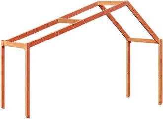 vidaXL Tetto Letto Bambini Marrone Cera 213x85,5x144,5cm Massello Pino - Vidaxl