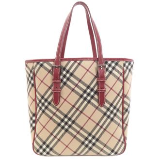 Burberry Beige Canvas Tote Bag (Pre-Owned)