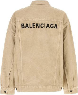 Balenciaga Mens Jacket Beige Cotton