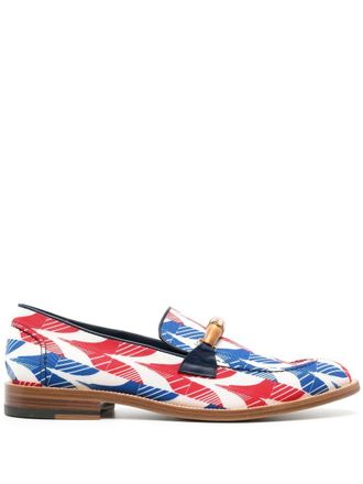 Casablanca abstract-print Envelope loafers - Red