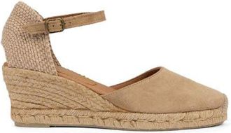 Penelope Chilvers Ankle Strap Espadrille Platform Wedge Pump in Sand at Nordstrom, Size 11Us