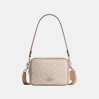 Coach Womens Mini Carey Crossbody Bag In Signature Canvas - Beige - One Size