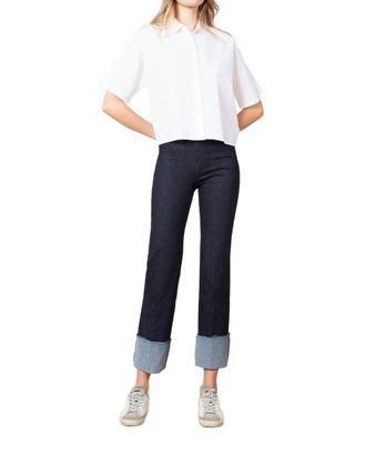 Avenue Montaigne Bonnie Dark Denim Jeans In Blue