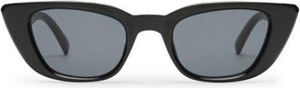 Le Specs Dream Lover 50mm Cat Eye Sunglasses in Black/smoke Mono at Nordstrom