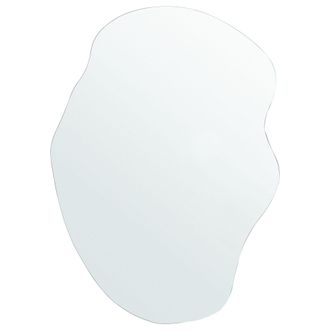 Beliani Beliani - Espejo De Pared Plateado Forma Irregular Sin Marco 50 X 70 Cm Decoraci&oacute;n Falaise