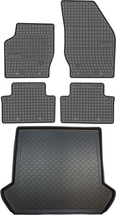 OEM Juego De Alfombrillas De Goma Para Coche Y Alfombrilla Para Maletero Para Volvo Xc90 I Suv (2002-04.2015)