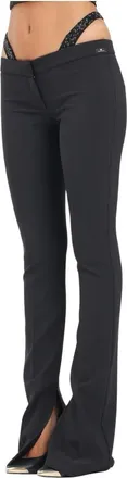 Elisabetta Franchi Broeken, Dames, Zwart, L, Polyester, Broeken