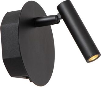 Lucide Lámpara de cabecera de metal con 1 LED integrado, negro