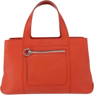 Ferragamo Pre-owned Handbags, female, Orange, Size: ONE SIZE Pre-owned Handbag