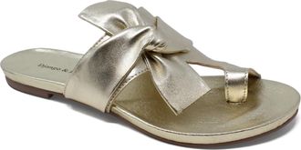 Django & Juliette Womens Jacona Slides In Pale Gold Leather