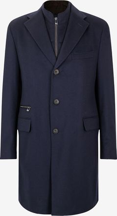 Corneliani Mittellange Flanellmantel mit Revers