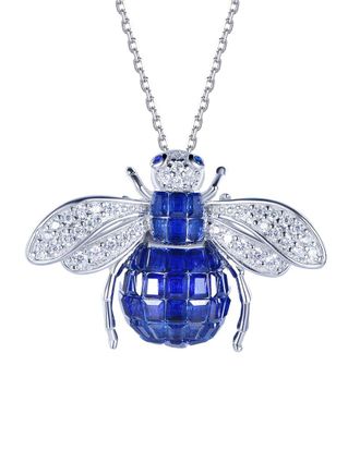 Suzy Levian Suzy Levian Silver Cz Bumble Bee Necklace