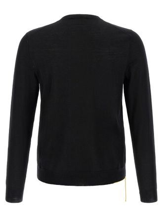Fendi Crew Neck Virgin Wool Sweater - Black