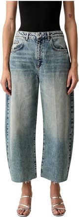 Patrizia Pepe Loose-fit jeans - Dames - Jeans - Blauw - Maat: W27 Katoen