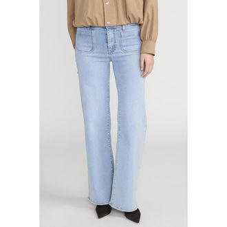 Frame Denim Le Slim Palazzo Patch Pocket High Waist Wide Leg Jeans in Tribute at Nordstrom, Size 30