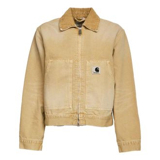 Carhartt Work in Progress Carhartt Wip, Light Jackets, female, Beige, Size: S Dearborn Jacket