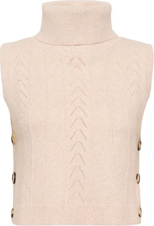 Cream Gebreide kleding - Dames - Coltruien - Beige - S/M - Truien & Vesten