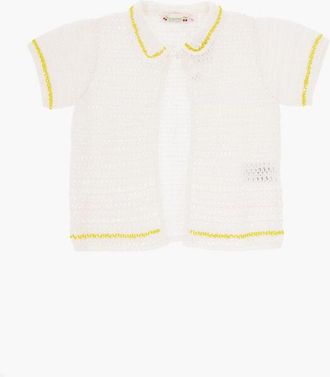 BONPOINT Solid Color Crochet Cardigan size 10 Y