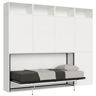 Itamoby Cama abatible individual horizontal effecto madeira fresno blanco
