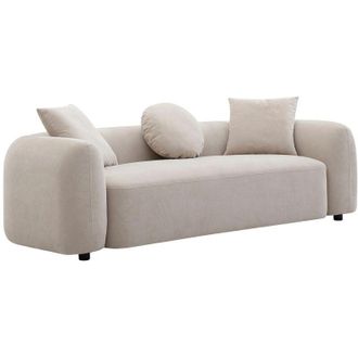 Vente-Unique Divano 3 posti in tessuto beige OXILA