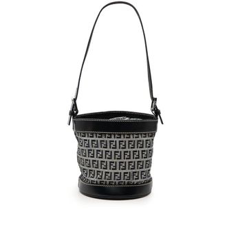 Fendi Pre-owned Fendi Zucchino Canvas Bucket Bag Ladies 2VLXM15X6Q2FJJE0