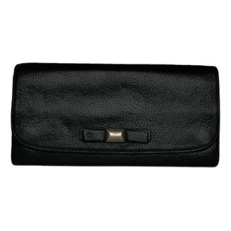 Miu Miu Pre-owned Leather Wallet - Dames - Vintage Accessoires - Zwart - ONE Size - Leer - Vintage