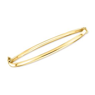 Canaria Canaria Italian 3mm 10kt Yellow Gold Bangle Bracelet