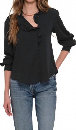 Heartloom Taylor Ruffle Shirt In Black