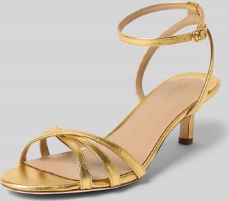 Lauren Ralph Lauren Sandalen mit Dornschlie&szlig;e Modell KENDYL in Gold, Gr&ouml;&szlig;e 37,5