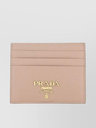 Prada leather card holder central slit