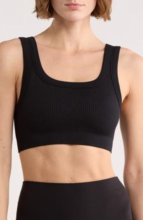 Zella Seamless Square Neck Bra in Black at Nordstrom Rack, Size X-Small