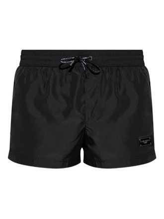 Dolce & Gabbana logo-plaque swim shorts - men - Polyamide - 7 - Black