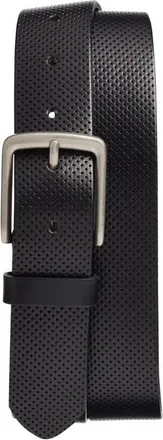 Nordstrom Brian Perforated Leather Belt in Black at Nordstrom, Size 34