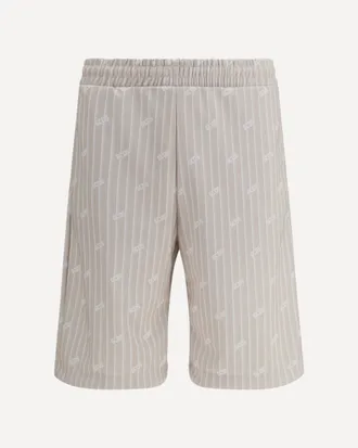 GCDS All-over logo pinstripe Shorts Male XL
