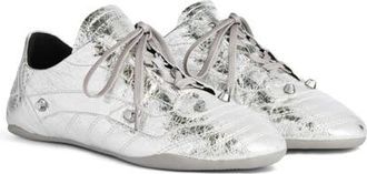 Balenciaga Zen City Metallic Sneaker in Silver/Silver at Nordstrom, Size 12Us