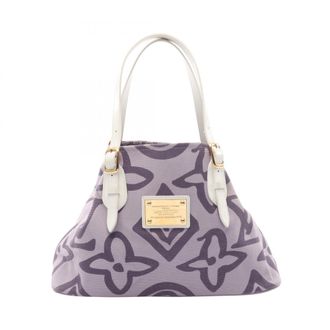 Louis Vuitton Lilac Purple White Canvas Handbag Tote Bag (Pre-Owned)
