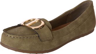 Comfort Plus Womens Febee Driving Moccasin Flat Slip-On Loafer by Payless, Dark Green, 5.5 UK