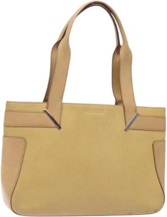 Gucci Pre-owned Leather gucci-bags - Dames - Vintage Shopper - Beige - ONE Size - Leer - Vintage