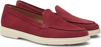 Santoni Womens suede loafer in Red at Nordstrom, Size 6.5