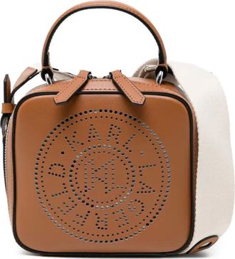 Karl Lagerfeld K/Circle perforated mini bag - Bruin