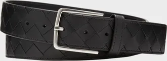 Bottega Veneta Men & apos;s Cintura Intrecciato Leather Belt