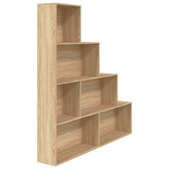 Berkfield Home Book Cabinet/Room Divider Sonoma Oak 155x24x160 cm Engineered Wood in Light Brown | Size: 155 x 24 x 160 cm